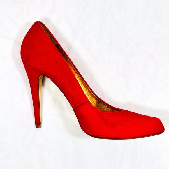 Ted Baker, Size 9, red Ponyhair Stilettos - Picture 1 of 7